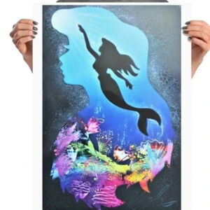 NEW GLOW IN THE DARK LITTLE MERMAID POSTER